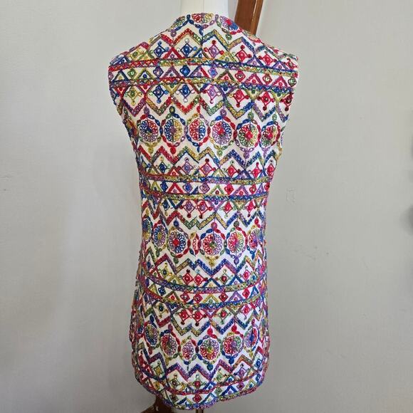 Shannon Rodgers Vintage 70s Embellished Embroidered Long Vest Size S Artsy Boho - Picture 2 of 11